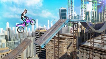 Bike Stunts 3D - Rooftop Chall Affiche
