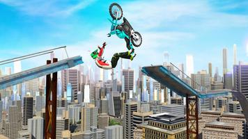 Bike Stunts 3D - Rooftop Chall captura de pantalla 2