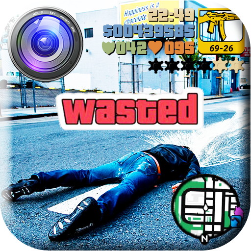 Wasted Photo Maker: Grand Theft Gangster Sticker