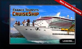 France Tourists Cruise Ship Affiche