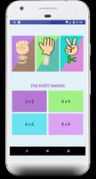 Rock Paper Scissors With Cards Affiche