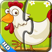 Kids Puzzles-Colorful farm new icon