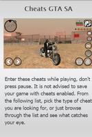 Cheats for GTA San Andreas تصوير الشاشة 1