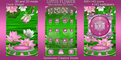 Lotus Flower 3D Next Launcher  poster