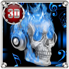 Skull On Fire 3D Next Launcher icon