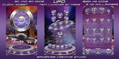 UFO 3D Next Launcher theme poster