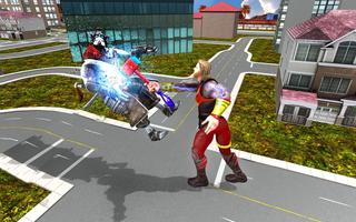 Hammer Superhero Robot Transform Futuristic War स्क्रीनशॉट 1