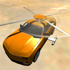Flying Muscle Helicopter Car-icoon
