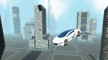 Futuristic Flying Car Driving الملصق