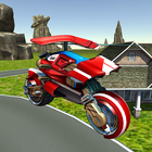 Flying Helicopter Motorcycle Zeichen