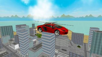 Flying  Helicopter Car 3D Free โปสเตอร์