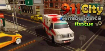 911 Stadt Ambulanz-Rettung 3D