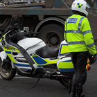 policía moto: crimen ciudad icono