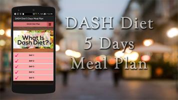 DASH Diet 5 Days Meal Plan الملصق