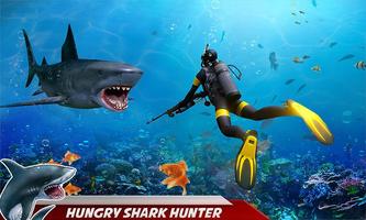 Angry Shark Wild Animal Hunter پوسٹر