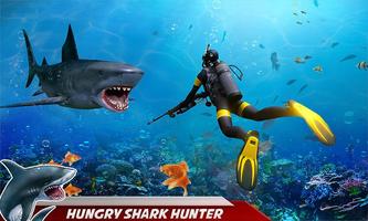 Angry Shark Wild Animal Hunter โปสเตอร์