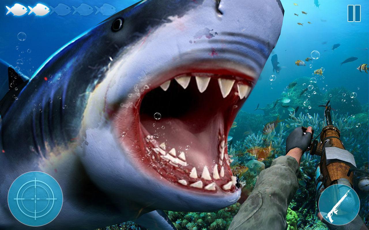 Angry Shark Attack Deep Sea Shark Hunting Games For Android Apk Download - how to hack roblox more teeth shark bite free roblox