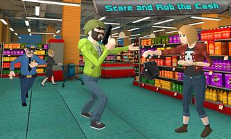 Supermarket Robbery Crime City الملصق