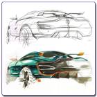 Desenho de um carro ícone