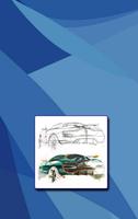 Desenho de um carro Cartaz