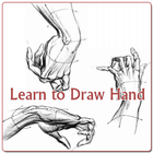 Aprenda a desenhar mão ícone