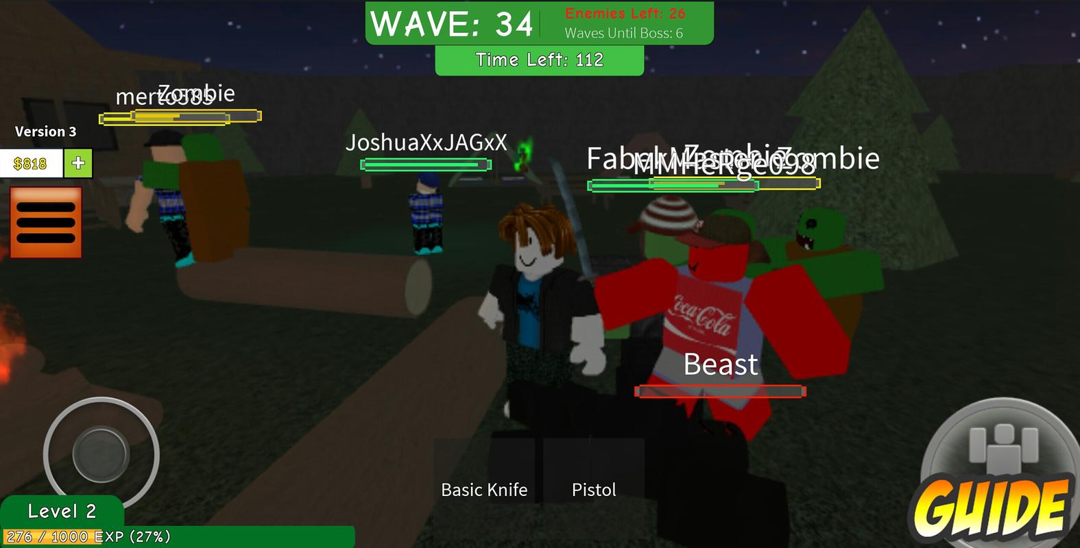 Guide Zombie Attack Roblox For Android Apk Download - guide zombie attack roblox screenshot 7
