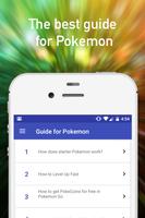 Guide for pokemon go tips Affiche
