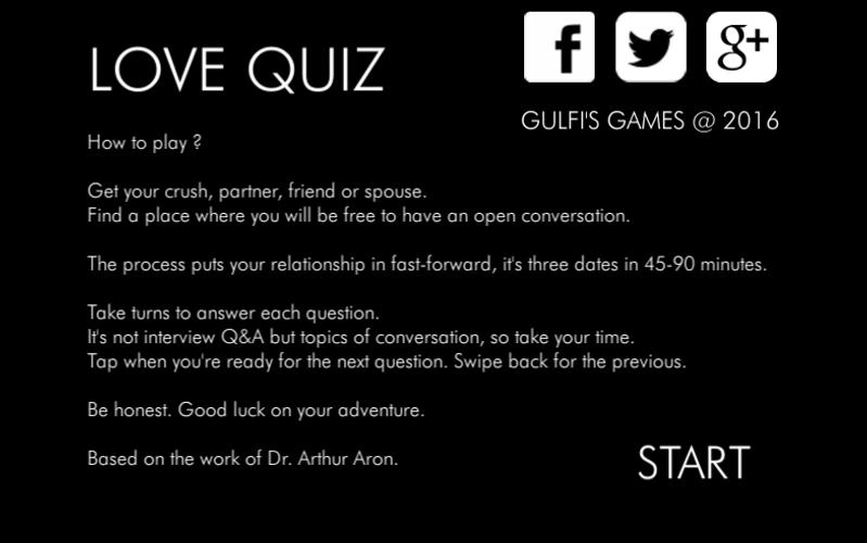 Love quiz game the Ultimate Love