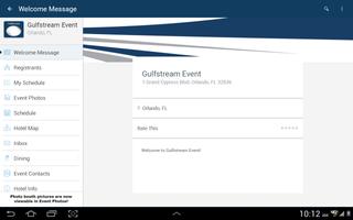 3 Schermata Gulfstream Event Guide