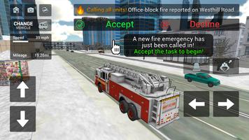 Fire Truck Rescue Simulator पोस्टर