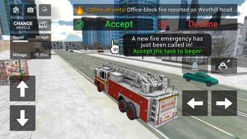 Fire Truck Rescue Simulator Affiche