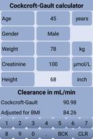 Cockcroft Gault Calculator تصوير الشاشة 2