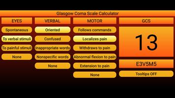 Glasgow Coma Scale calculator screenshot 1