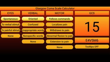 Glasgow Coma Scale calculator screenshot 2