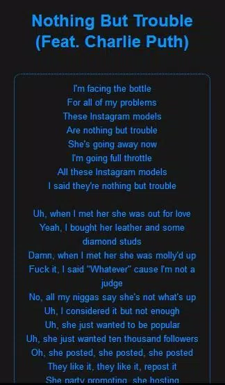 Lil Wayne - Trouble Lyrics 