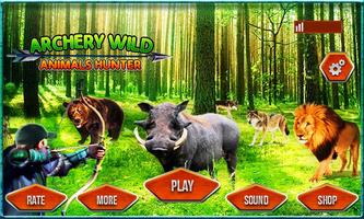 Poster Archery Wild Animals Hunter