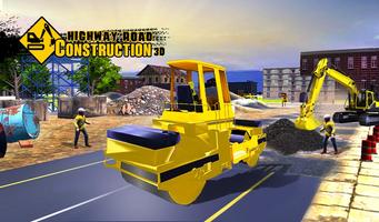 Highway Road Construction 3D Affiche