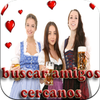 Buscar Amigos Cercanos Chat أيقونة