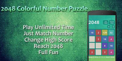 2048 Colorful Number Puzzle Affiche