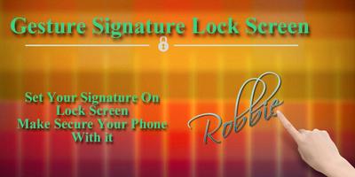 Gesture Signature Lock Screen Affiche