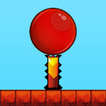 Red Bouncing Ball Jump Spikes