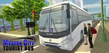 Moderne Stadt Tousrist Bus 3D