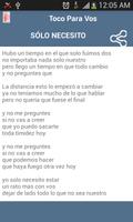 Toco Para Vos Some Lyrics ảnh chụp màn hình 2