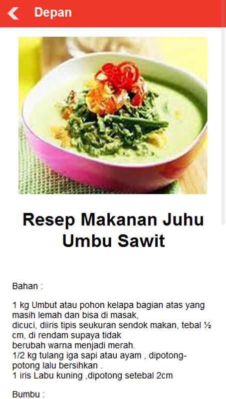 Resep Masakan Daerah Kal Teng Screenshot Resep Masakan Daerah Kal Teng Screenshot