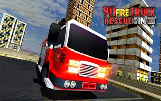 911do carro de bombeiros do 3D imagem de tela 3