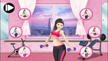 Gym Fitness princess game🎽👚 poster