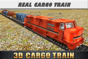 3D Cargo Train Game Free Affiche