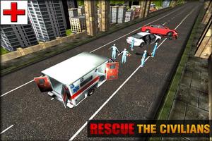 911 City Ambulance Rescue 3D syot layar 3