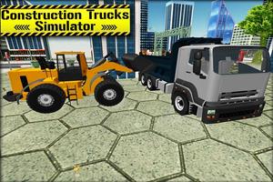3D Construction Trucks Driver Affiche