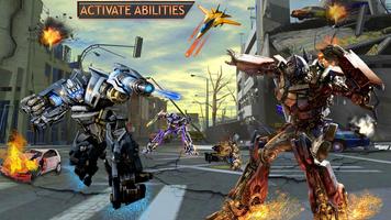 City Flying Airplane Robot Hero screenshot 1